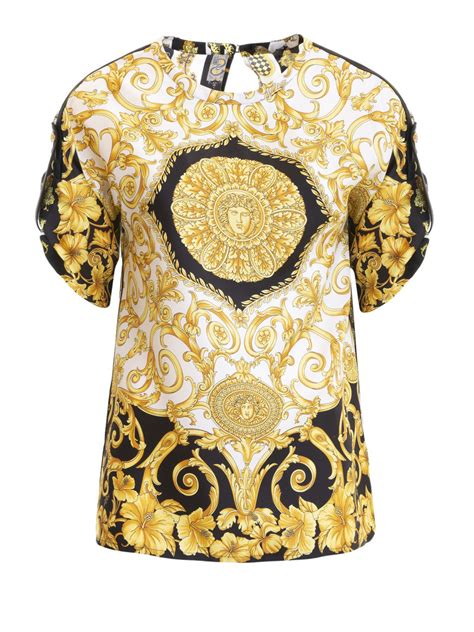 versace print blouse dames|Versace tops ladies.